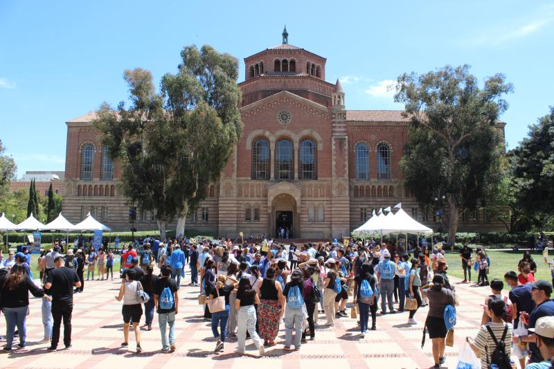 Guests exit to tour the UCLA Campus.