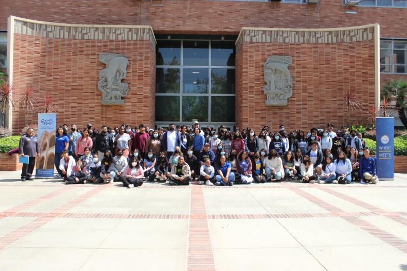 Participants pose for group picture after Math & Science Academy.